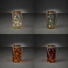 AKCIA!! FĽAŠA FAREBNÉ SKLO 20LED /čer.zel.oranž.transp/ 10XV20CM - Dekorační | FLORASYSTEM