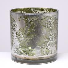 super cena! SVIETNIK NA ČAJOV. SVIEČKU 15X15CM MRAZ. ZELENÁ - FLORASYSTEM