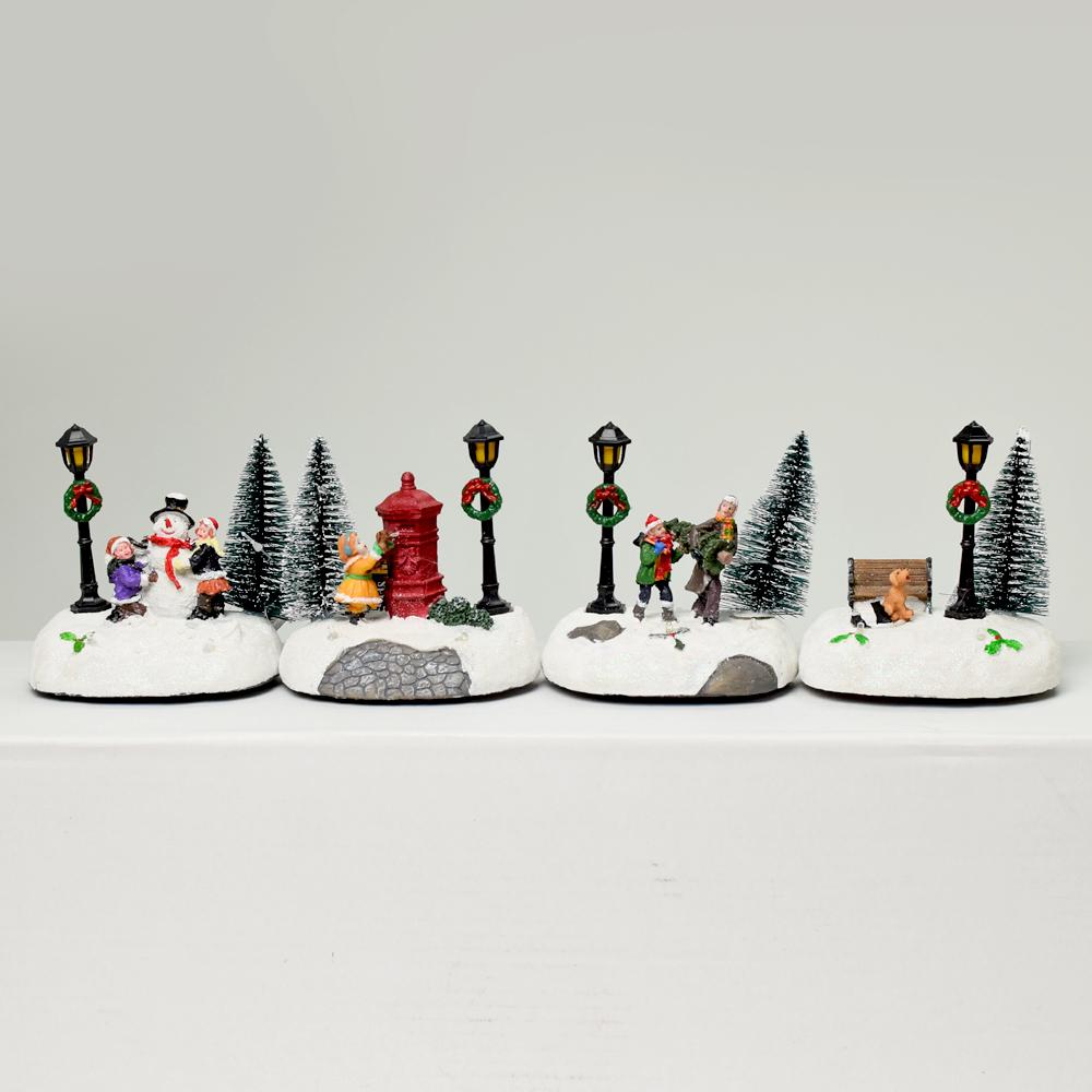 Vánoční dekorace s LED světlem, 4 různé varianty.