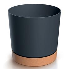 DPOD150 KVETINÁČ TUBO PM ANTRACIT 14,8XV14,7CM - Okrúhly s miskou | FLORASYSTEM