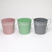 AKCIA! OBAL S UCHOM KOV MIX 3F ORNAMENT V:16,5x18CM - Kovové nádoby | FLORASYSTEM