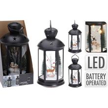 AKCIA! LAMPIÓN S VIANOČNOU SCÉNOU 43CM - FLORASYSTEM