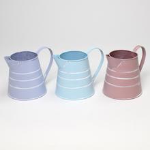 VÁZA DŽBÁN MINI KOV MIX 3F PRUHY V:13x9,5CM SUPER CENA! - FLORASYSTEM