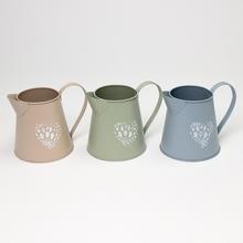 VÁZA DŽBÁN KOV MIX 3F SRDCE V:13x9,5CM - Kovové nádoby | FLORASYSTEM