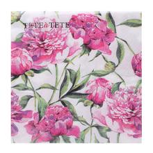 TL572000 SERVÍTKY  33x33 cm/20ks/3vrst TaT PINK PEONIES - FLORASYSTEM
