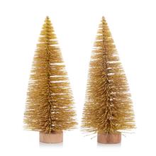 VIAN. STROMČEK ZLATÝ GLIT. NA PNI 15CM S/2 - Stromek | FLORASYSTEM