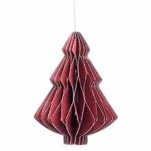 VIAN. STROM ZELENÁ/BORDO/BIELA PAPIER GLITTER 10CM - Závěsy ostatní | FLORASYSTEM