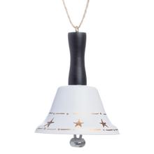 ZVONČEK ŽELEZNÝ BIELY S RÚČKOU 6.5*6.5*8.5cm - Rolničky a zvonky | FLORASYSTEM