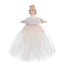 ZÁVES VÍLA BÉŽ/ZLATÁ  TEXTIL 22cm - Andílek, panenka | FLORASYSTEM