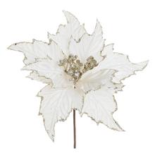 VIAN. RUŽA/POINSETIA BIELA 29CM - FLORASYSTEM