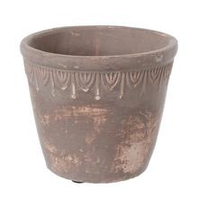 OBAL CEMENT BROWN D13.5*H11.5cm - Cement | FLORASYSTEM