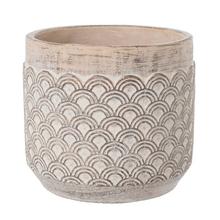 OBAL CEMENT ANTIQUE LT. BROWN D16.5*H15cm - FLORASYSTEM