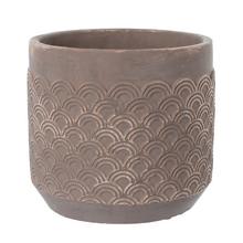 OBAL CEMENT BROWN D16.5*H15cm - Cement | FLORASYSTEM