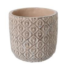 OBAL CEMENT ANTIQUE LT. BROWN D14.5*H14cm - Cement | FLORASYSTEM