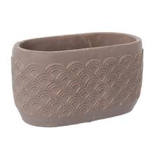 OBAL CEMENT BROWN 20*11.5*H11.5cm - Cement | FLORASYSTEM