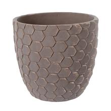 OBAL CEMENT BROWN D18*H16.5cm - Cement | FLORASYSTEM