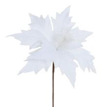 VIAN. RUŽA BIELA ZAMAT 30CM - Ks květ vánoční | FLORASYSTEM