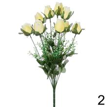 Kytica umelých ruží v mixe farieb, 45 cm.