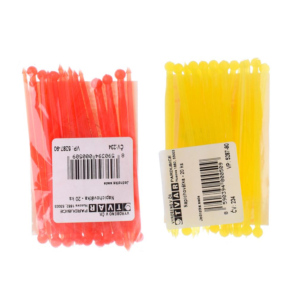 Sada napichovátek UH v žluté a červené barvě, 20 kusů v balení.