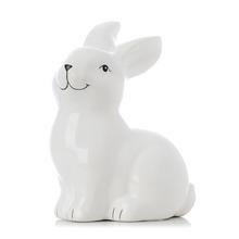 ZAJAC SEDIACI BIELY PORCELÁN 11*8*14,5CM - FLORASYSTEM