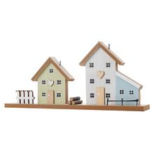 KRAJINKA - DOMČEKY NAT/ZEL/MOD/BIE DREVO 30*5*13CM - Doplňky dřevěné | FLORASYSTEM