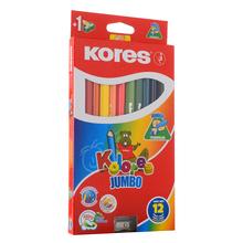 pevná cena PASTELKY JUMBO TROJHRAN.SO STRÚHADLOM/12ks - Domácnost / doplňky | FLORASYSTEM