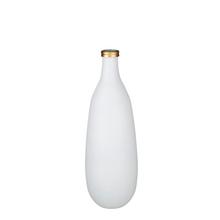 AKCIA! Fľaša Tavio z recyklovaného skla biele matné - v75xh25cm - Váza | FLORASYSTEM