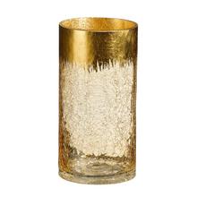 AKCIA! SVIETNIK Jille sklo zlatá - v20xd10cm - Váza | FLORASYSTEM