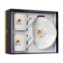 ŠÁLKY S PODŠÁLKOU S/2 espresso COFFEE TIME 1 13x7cm - Šálky a keramika | FLORASYSTEM