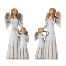 ANJELICI BIE/BÉŽ/STR MIX/2 POLY 6,5*4*15,5CM - FLORASYSTEM