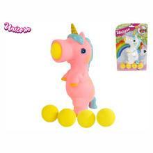 Unicorn strieľací s loptičkami 16cm - športové | FLORASYSTEM