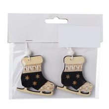 AKCIA! ZÁVES KORČULE DREVO NAT/ČIER. V SÁČKU S/2 13x12x0,5CM - FLORASYSTEM