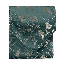 VIAN. ŠTÓLA NA STÔL VZ. KVETY TM.ZEL/ŠAM.ZLA ZAM/TEXTIL 32*150CM - Ubrus, polštář, deka | FLORASYSTEM