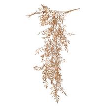 ZÁVES ZLATÉ DROBNÉ LÍSTKY 77CM - Zeleň gliter | FLORASYSTEM