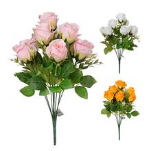 KYTICA RUŽA, GYPSA, ZELEŇ, 3F 45cm - Růže kytice | FLORASYSTEM