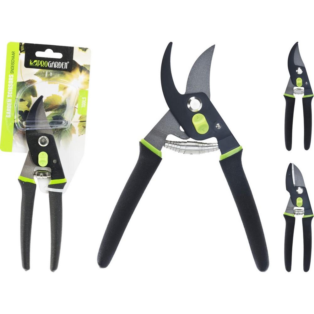 Zahradní nůžky s ergonomickými rukojeťmi.