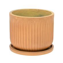 J105 KVETINÁČ + MISKA HNEDÁ 44xH36CM XL - FLORASYSTEM