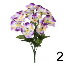 Umelé kvety sirôtka v mixe žltej a fialovej farby.