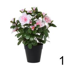 Umelé kvety azalky v črepníku mix.