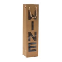 TAŠKA PAPIER fľaša KRAFT V37x9+8,5cm - FLORASYSTEM