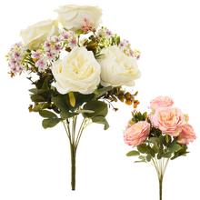 KYTICA RUŽA, DROB. KVETY, ZELEŇ MIX/2F 39CM - FLORASYSTEM