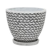 J45 KVETINÁČ + MISKA EVE WHITE 30CM H24,5CM M - FLORASYSTEM