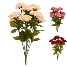 KYTICA RUŽA ČAJOVÁ x10 43CM MIX/3F - Růže kytice | FLORASYSTEM