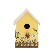 DOMČEK DREVO 12x8,5x16,5CM ŽLTOBIELY - FLORASYSTEM