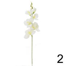 Umelé kvety gladiola v bielo-krémovo-marhulovom mixe.