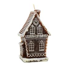 Veľký hnedý perníkový domček sviečka.
