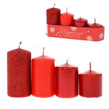 ADVENTNÁ POST.GLAMOURS 50/55-70-85-100 ČERV. - Svíčky adventní | FLORASYSTEM