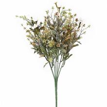 ZELEŇ DROB.KVETY ZELENO-BIELE 36cm - Zápich bílý / žlutý | FLORASYSTEM