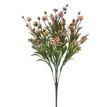 ZELEŇ DROB.KVIETKY ZELENO-RUŽOVÁ METAL 36cm - FLORASYSTEM