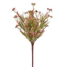 ZELEŇ DROB.KVIETKY ZELENO-RUŽOVÝ METAL 37cm - FLORASYSTEM